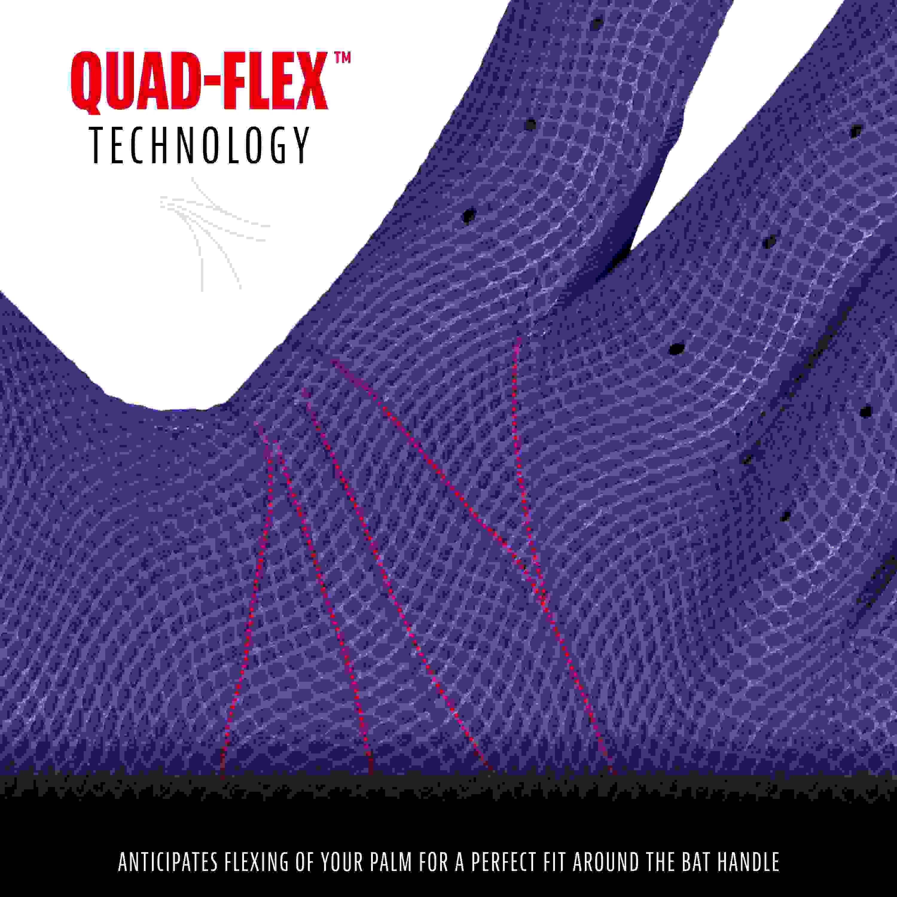 Franklin Sports CFX Pro Hi-Lite Youth Purple Batting Gloves